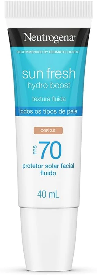 Neutrogena Sun Fresh Hydro Boost Cor 2.0 FPS70, protetores solares com cor