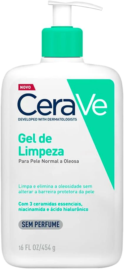 CeraVe Gel de Limpeza Facial Pele Oleosa, sabonetes faciais