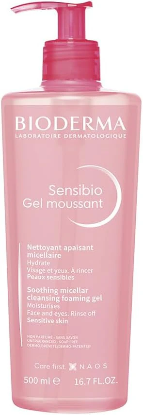 Bioderma Sensibio Gel Moussant 525g, sabonetes faciais