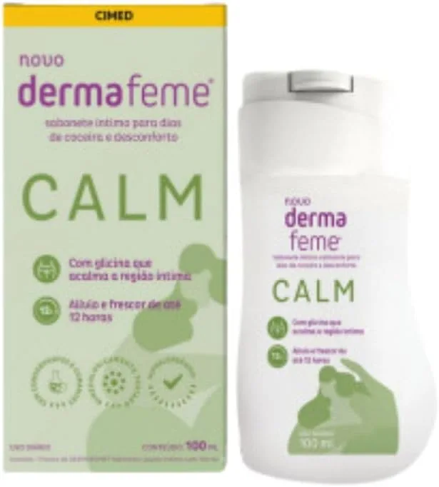 Dermafeme Calm 100ml, sabonete íntimo para higiene genital externa