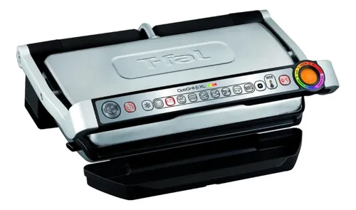 T-fal OptiGrill XL GC722D53 com Potência e chapas visíveis