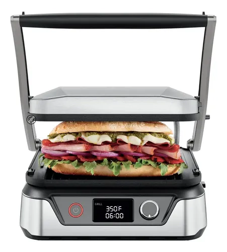 Chefman Panini Press RJ02-180 com Potência e chapas visíveis