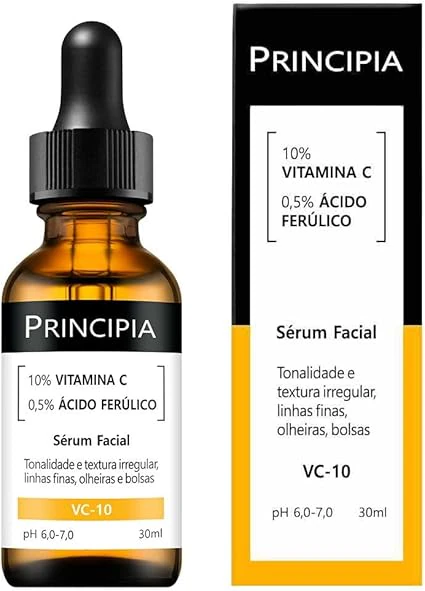 Principia VC-10 Vitamina C 10% + Ácido Ferúlico, séruns faciais