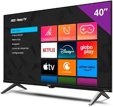 Smart TV 40" AOC Roku TV DLED Full HD 40S5045/78G – Bivolt, Melhor TV 40 Polegadas 2026