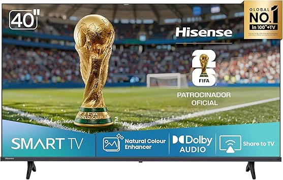 Hisense Smart TV FHD 40" Polegadas 40A4NV com HDR10, DTS Virtual X, Compatibilidade Alexa e Goo, Melhor TV 40 Polegadas 2026