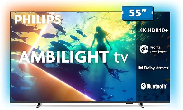 Philips Ambilight 55PUG8100/78, Melhor TV 55 Polegadas 2026