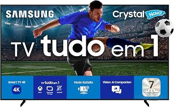 Samsung Smart TV 75" Crystal UHD 4K U8100F 2025, Melhor TV 75 Polegadas 2026