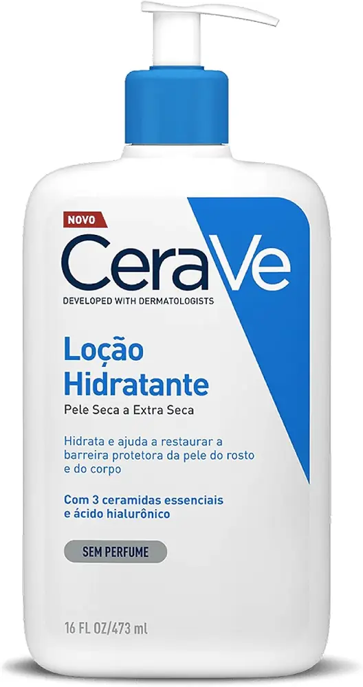 CeraVe Loção entre os melhores hidratantes corporais de textura fluida