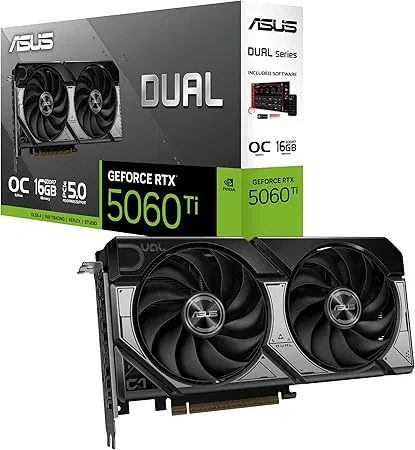 ASUS Dual GeForce RTX 5060 Ti 16 GB OC, placas de vídeo