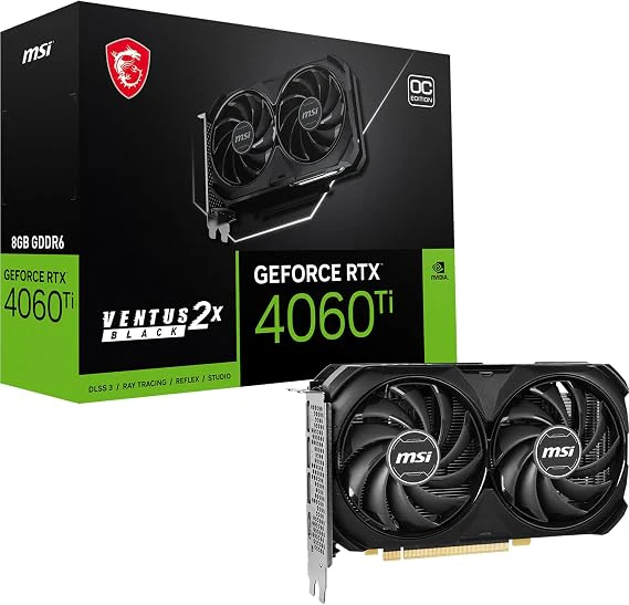 MSI GeForce RTX 4060 Ti Ventus 2X OC 8 GB, placas de vídeo