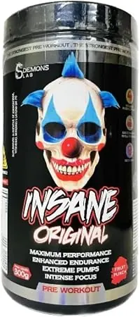 Pote de pré-treino Demons Lab Insane Original de 300 gramas