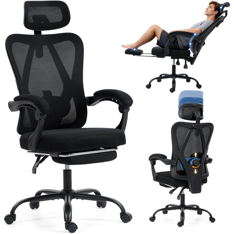 Cadeira Ergonômica com Apoio para os Pés