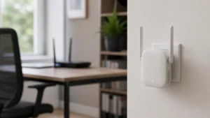 Home 2219 Repetidor Wi-Fi em uma tomada de escritório moderno