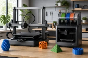 Home 2121 Duas impressoras 3D em uma bancada de criação